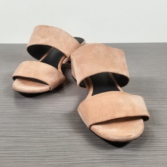 Via Spiga Galene Slide Sandal, Salmon Suede, Womens Size 7.5 M / 37.5 - Picture 4 of 10